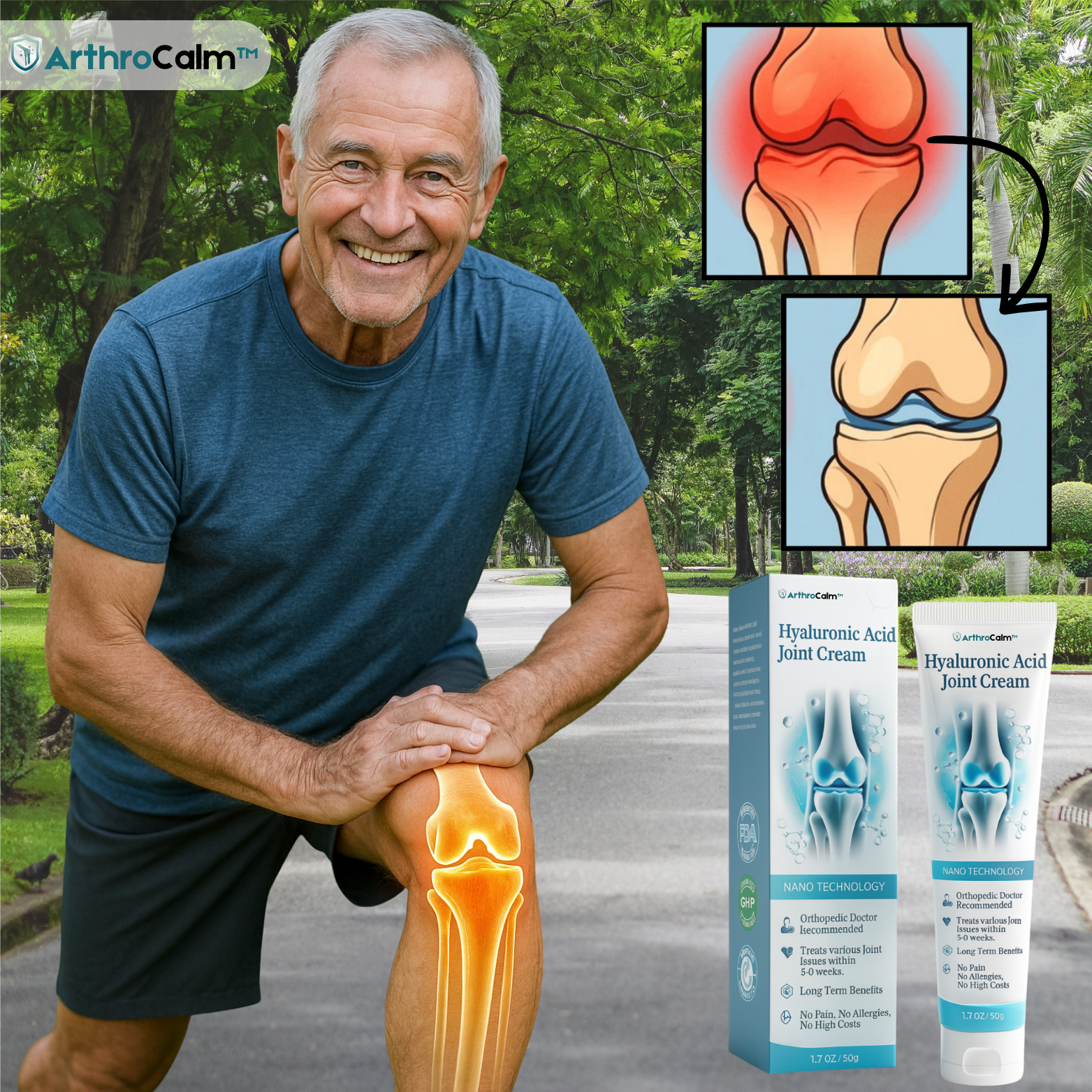 ArthroCalm™ Hyaluron Gelenk-Relief-Creme