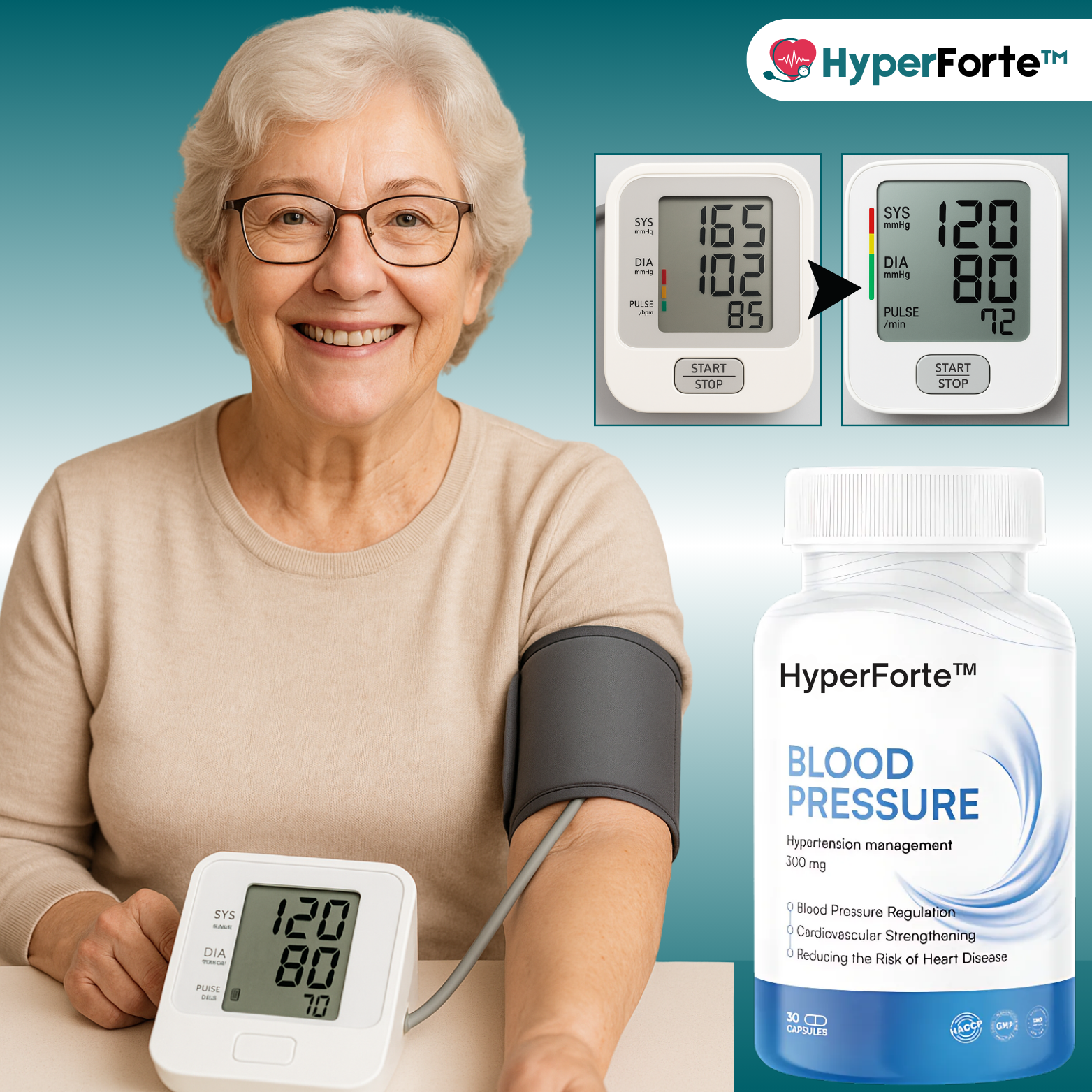 HyperForte™ Sofort-Blutdruck-Kapseln